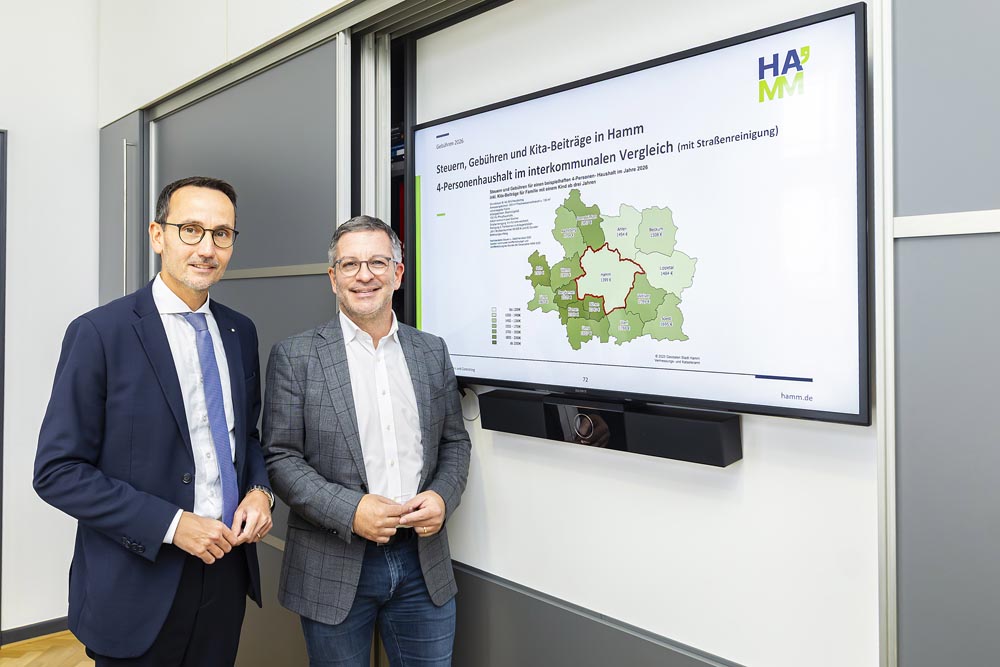 Stadtkämmerer Markus Kreuz und Oberbürgermeister Marc Herter