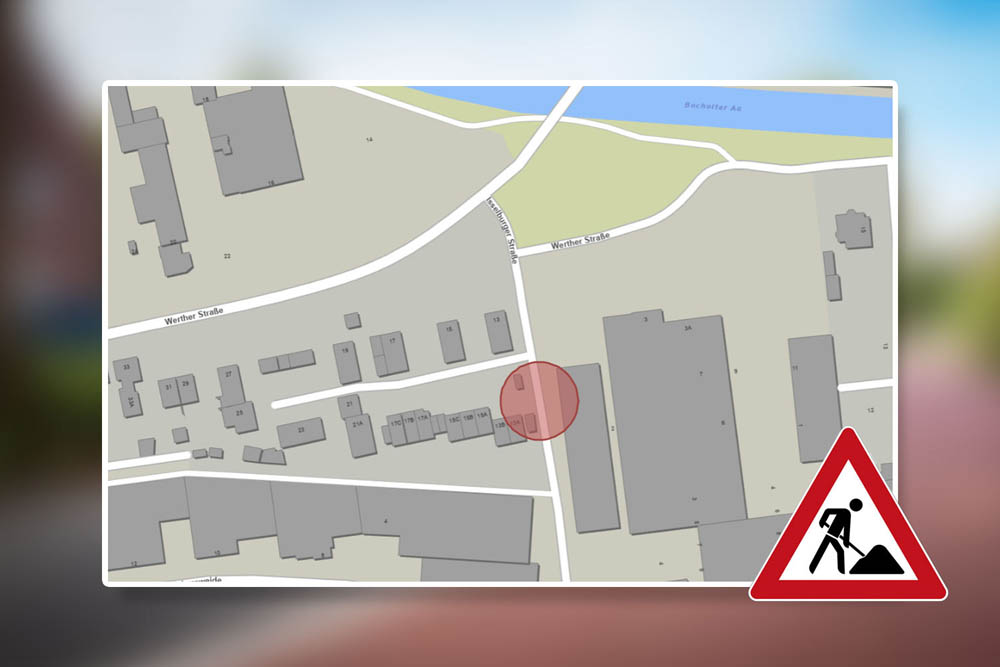 Skizze Teilsperrung der Isselburger Straße