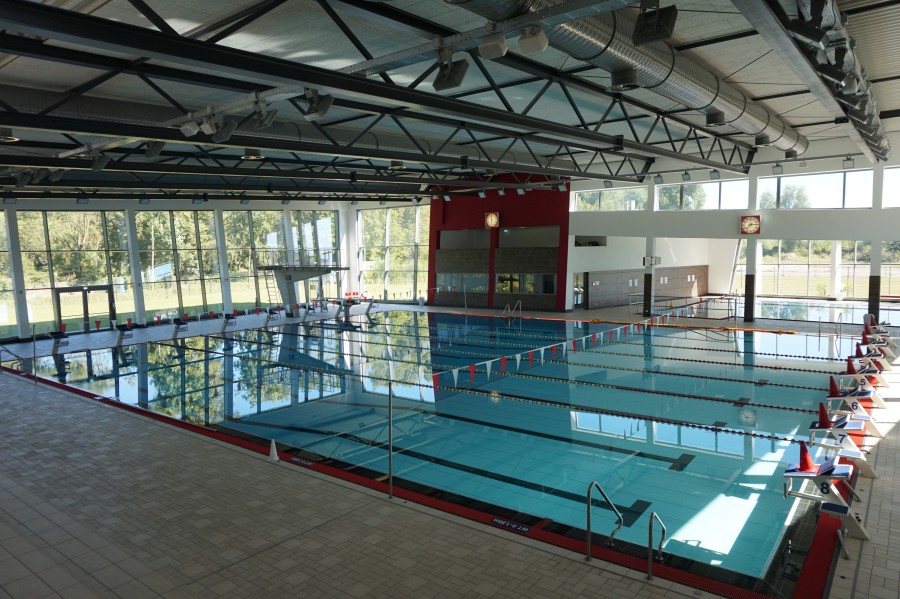 Blick in das Hallenbad Thurmfeld