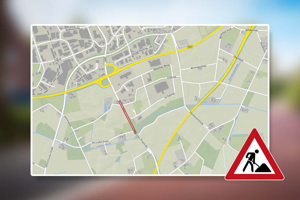 Baustelle an der Mussumer Ringstraße