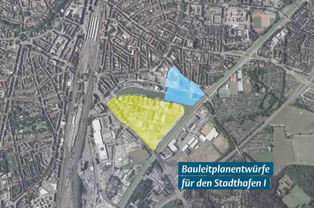 Die Bauleitplanentwürfe für das Gebiet zwischen Stadthafen I, Dortmund-Ems-Kanal und Schillerstraße