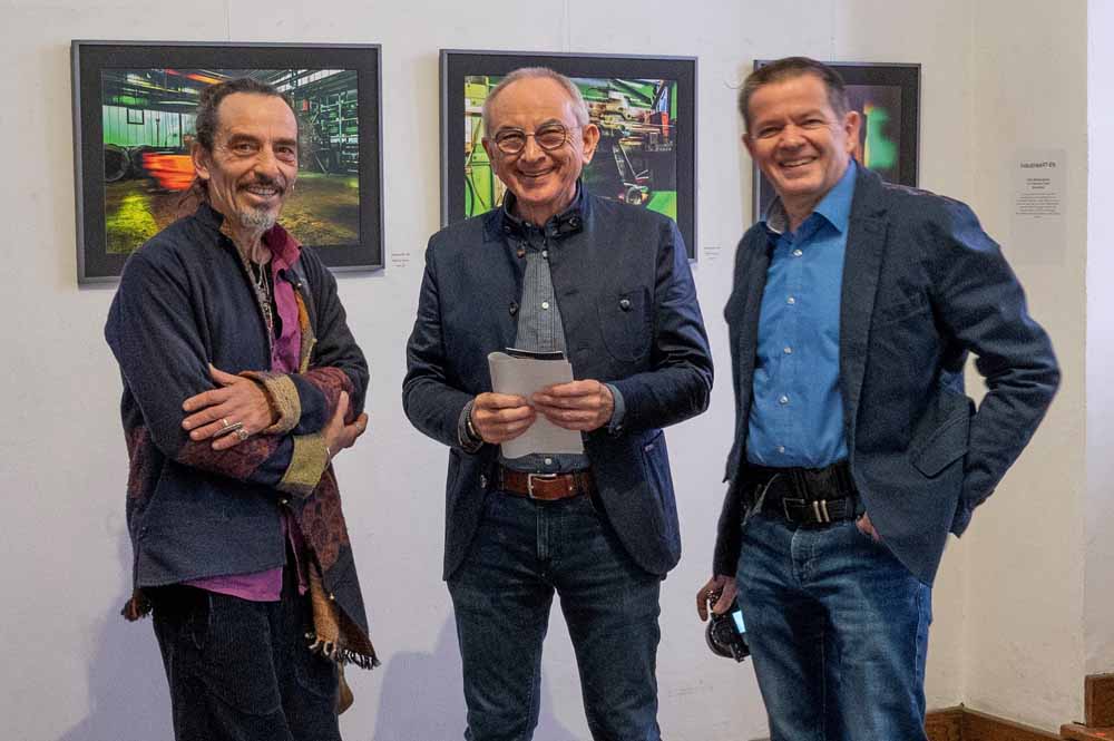 Die Künstler Vasilij Plotnikov, Philip Ian Pearce und Achim Brodde