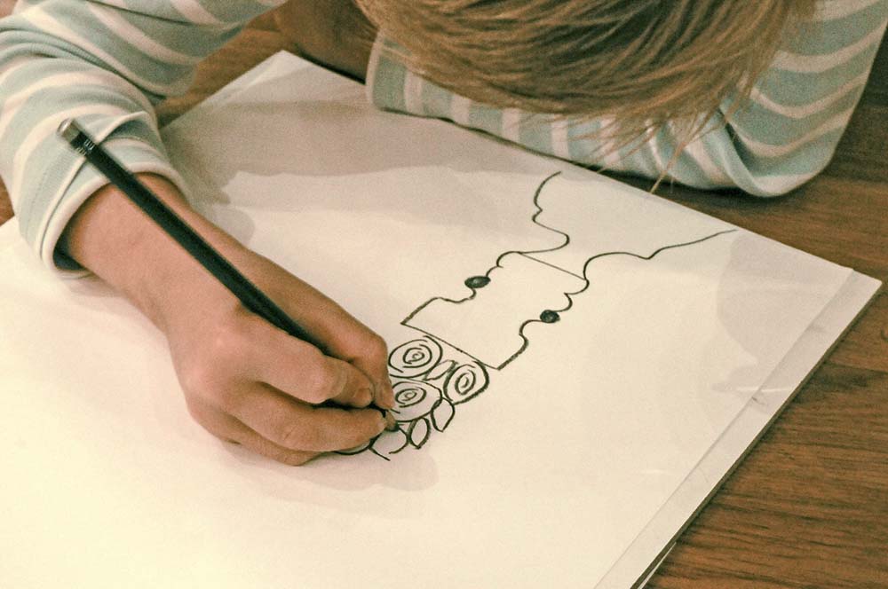 Zeichenversuche eines kleinen Künstlers