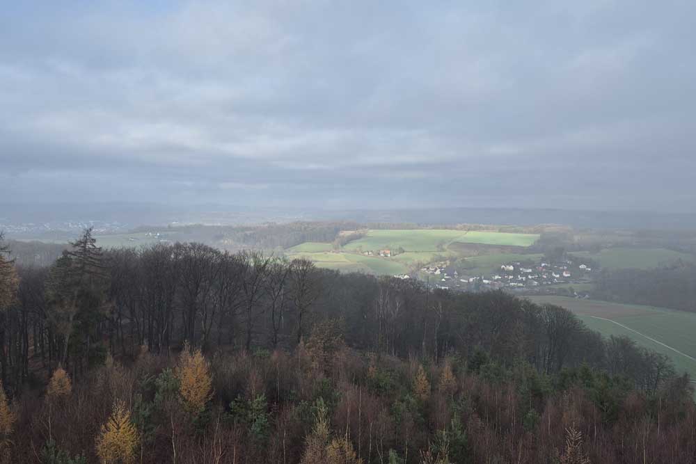 Blick über den Naturpark in Menden-Asbeck