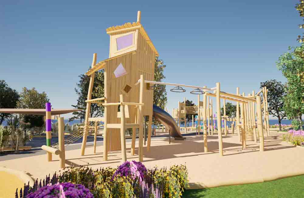 Visualisierung des künftigen Spielplatzes