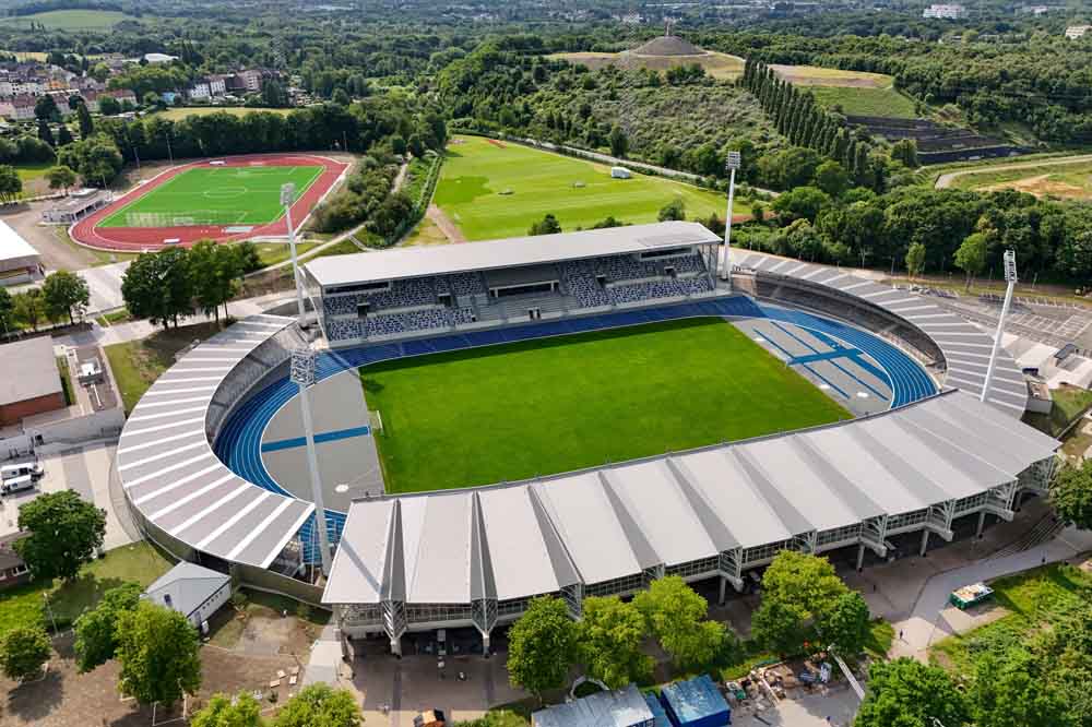 Luftbild vom Lohrheidestadion in Bochum-Wattenscheid