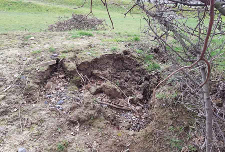 Schadensbild Regenrückhaltebecken Werler Straße