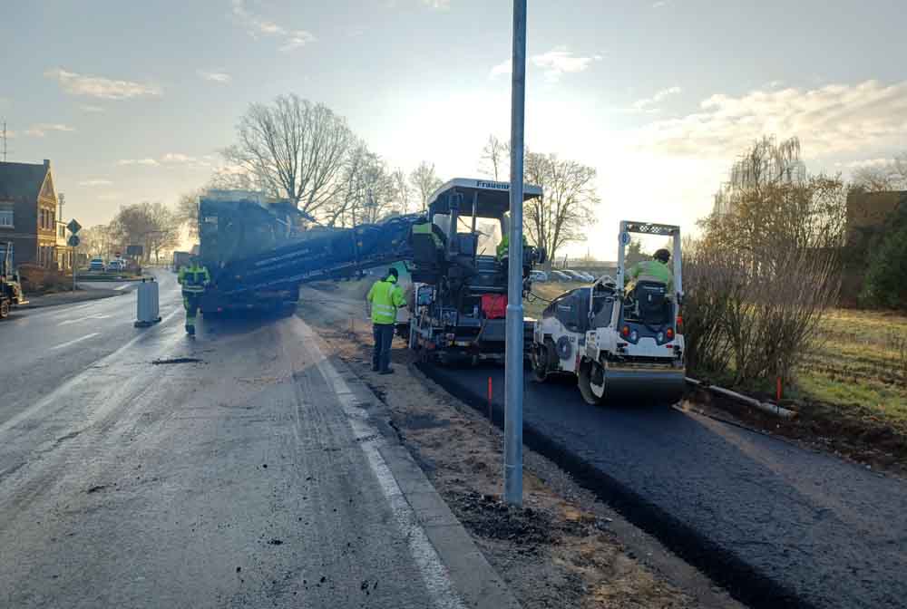 Bauarbeiten an der K 11 in Kempen