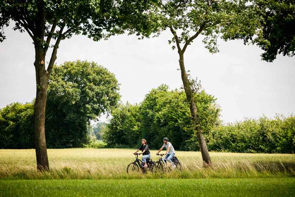 Radfahrer in der Natur