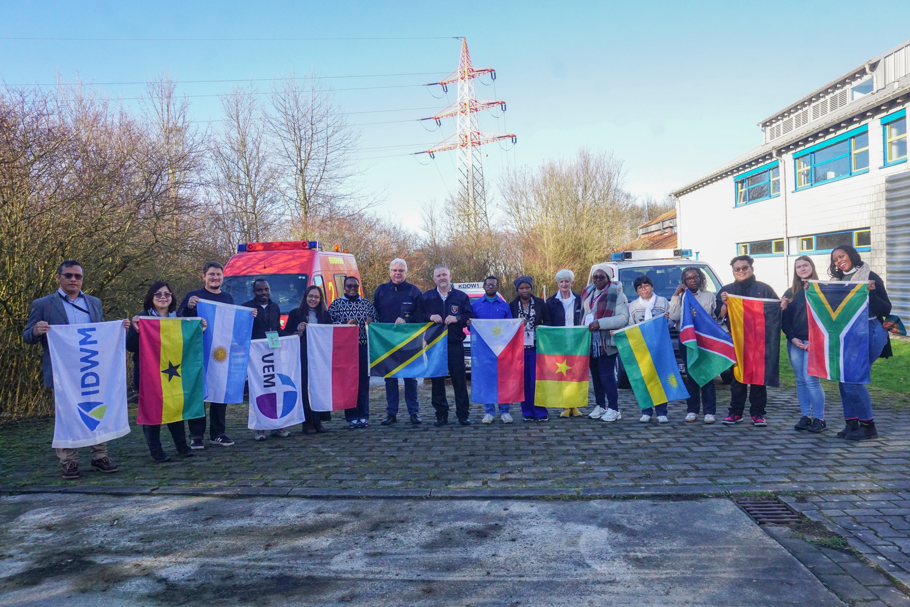 Internationale Masterstudierende im Gefahrenabwehrzentrum Unna