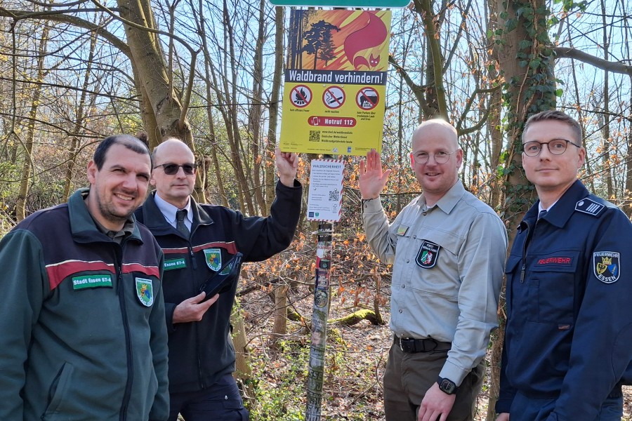 Christian Schmücker, Feuerwehr Essen, Friedrich Louen, Wald und Holz NRW, Roland Haering, Grün und Gruga und Amir Halilovic, Grün und Gruga