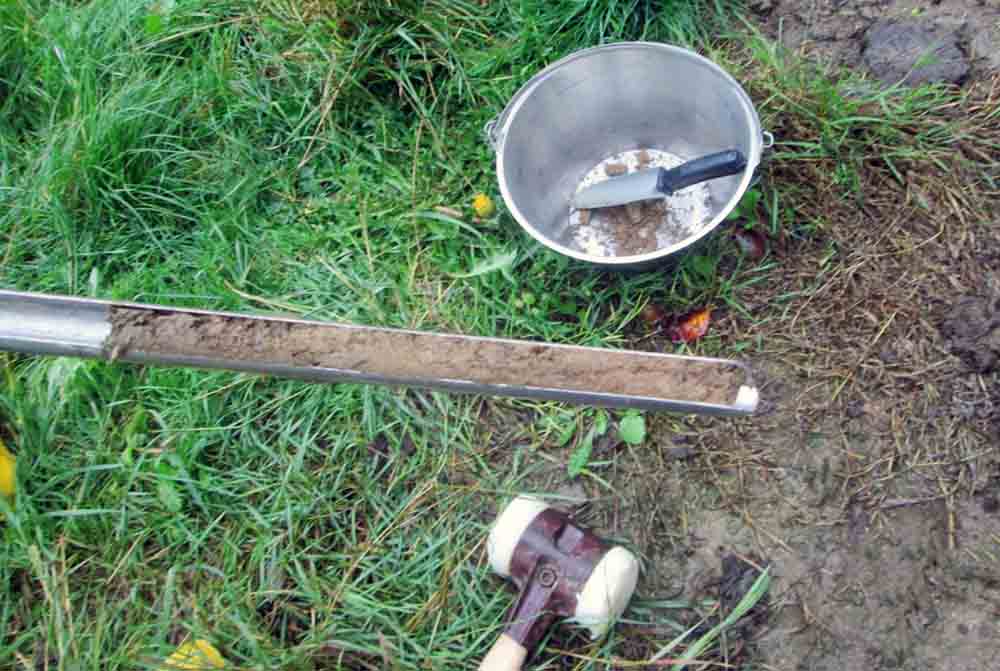 Puerckhauer-Handbohrstock zu Feststellen des Bodentyps und zur Beurteilung der Bodeneigenschaften