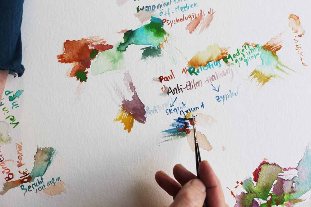 Politische Debatten mit Pinsel und Stift dokumentiert