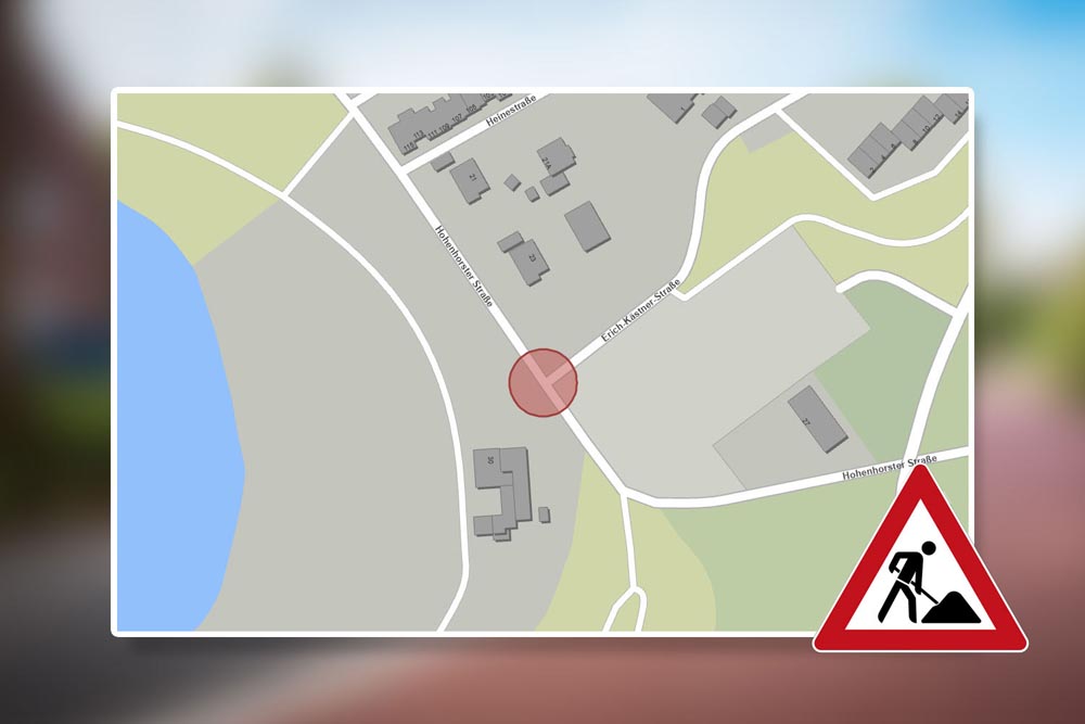 Skizze der Bauarbeiten