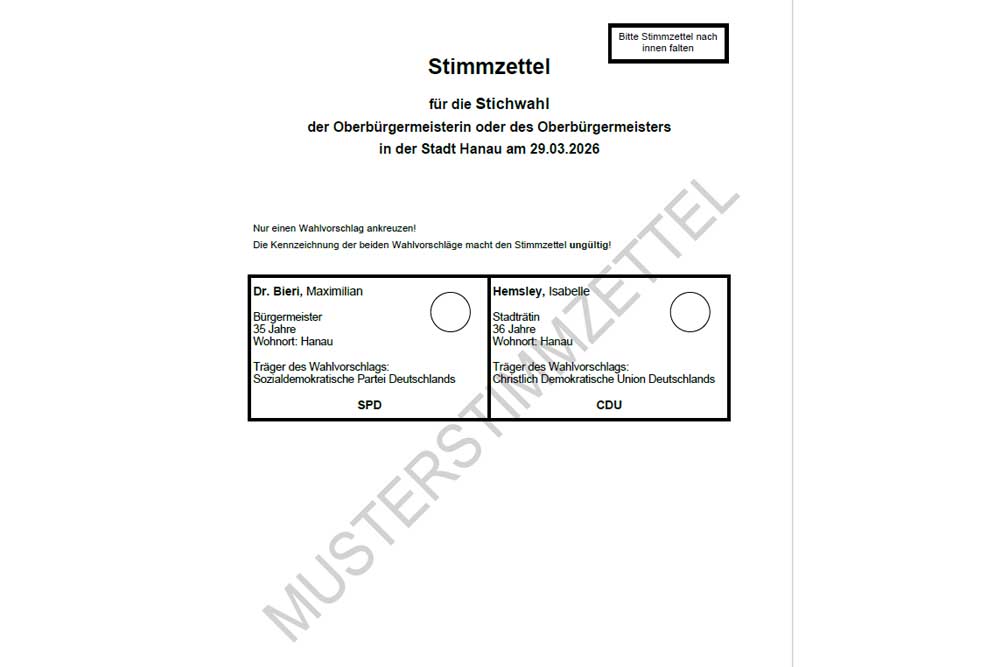 Musterstimmzettel OB-Stichwahl