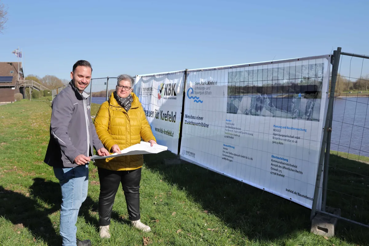 Sandra Sieck (Stadt Krefeld) und Alexiou Evangelos (KBK)