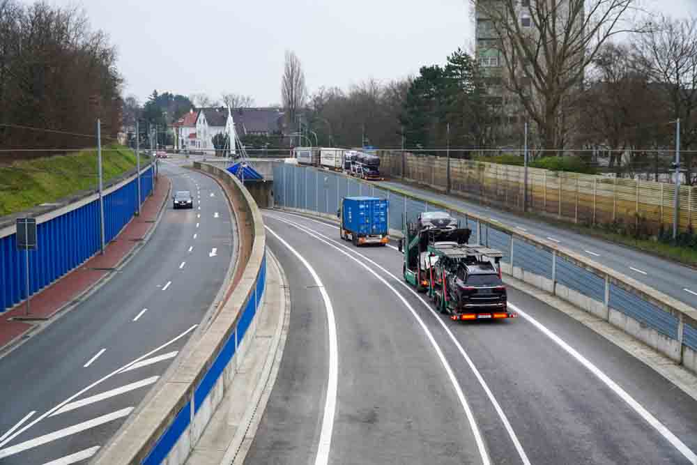 Blick auf den Hafentunnel-Trog