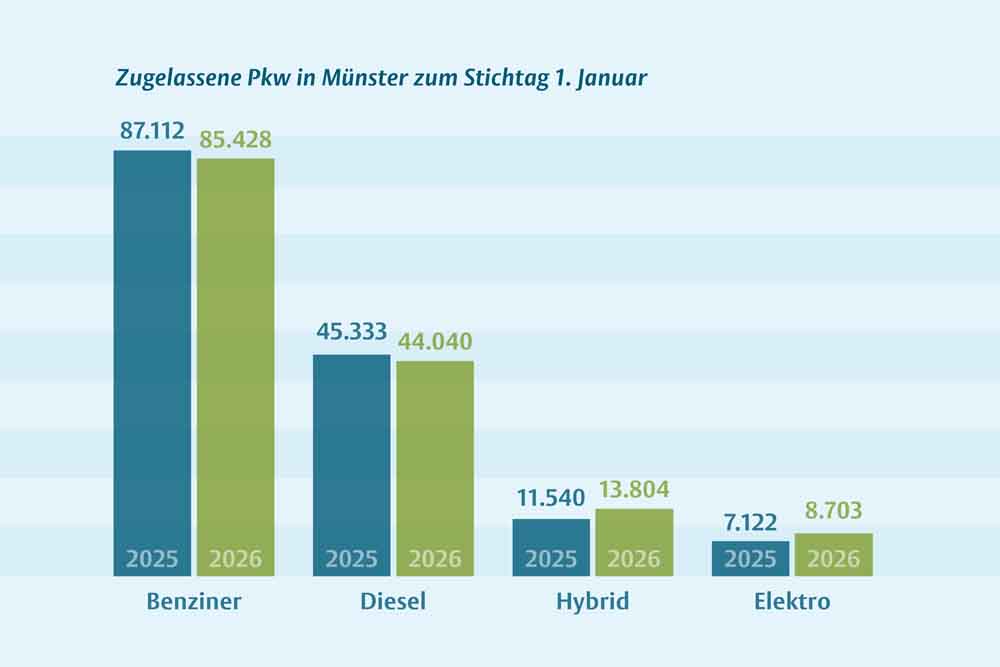 Grafik Entwicklung der Pkw-Zahlen