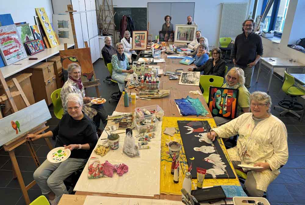 Teilnehmer:innen eines Kurses von Rainer Manfrost