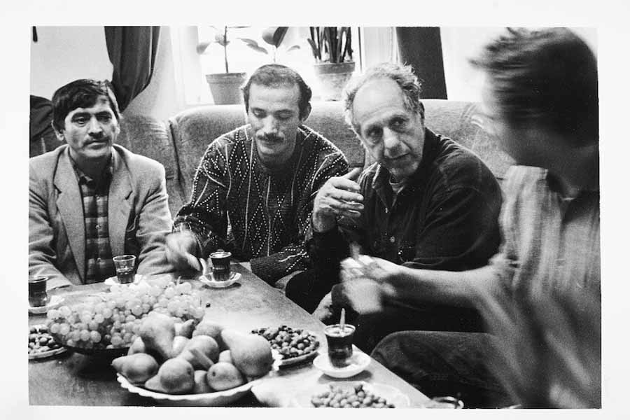 Familie T. und der US-amerikanische Fotograf und Dokumentarfilmer Robert Frank, Herne 1989