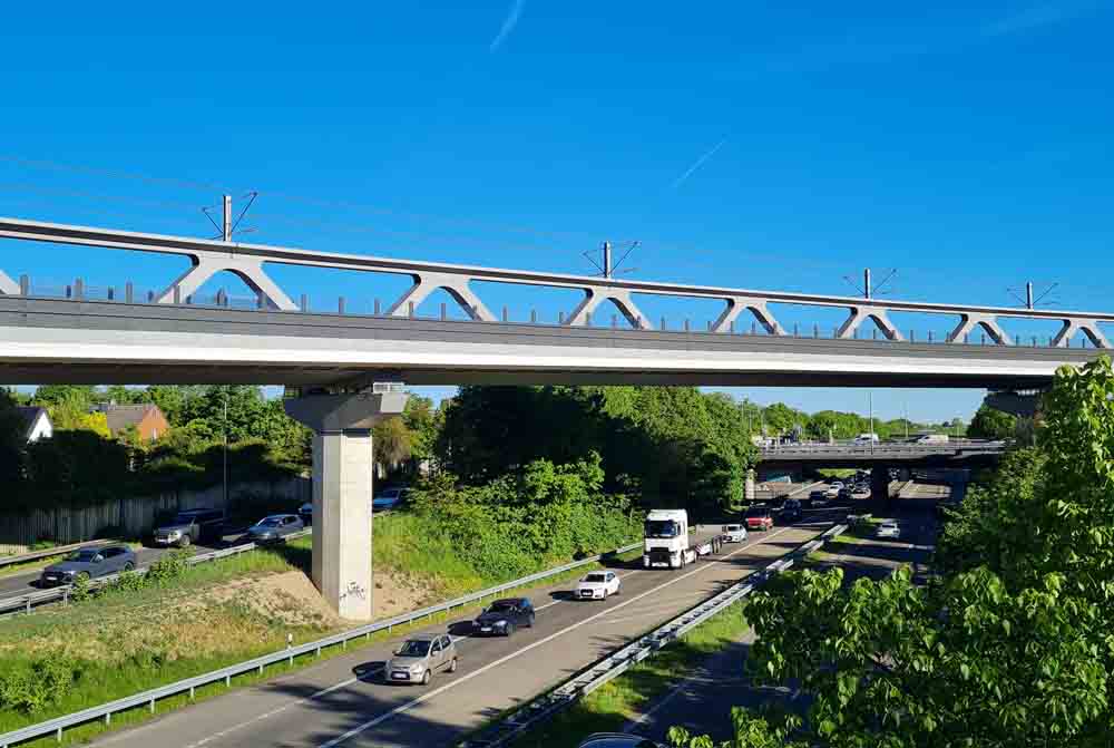 Das Foto zeigt die neue Brücke über den Nordstern