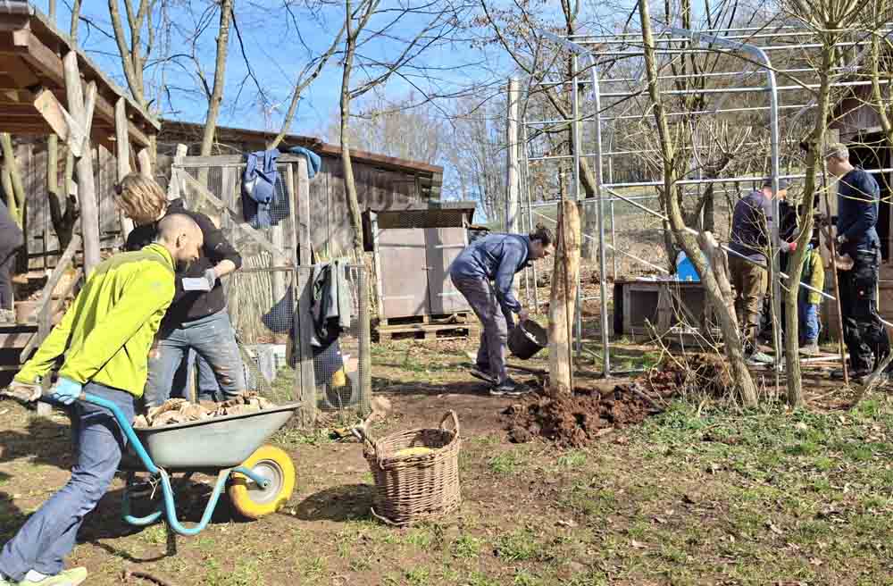 Unterstützungsfond: Menschen bauen neues Hühnergehege