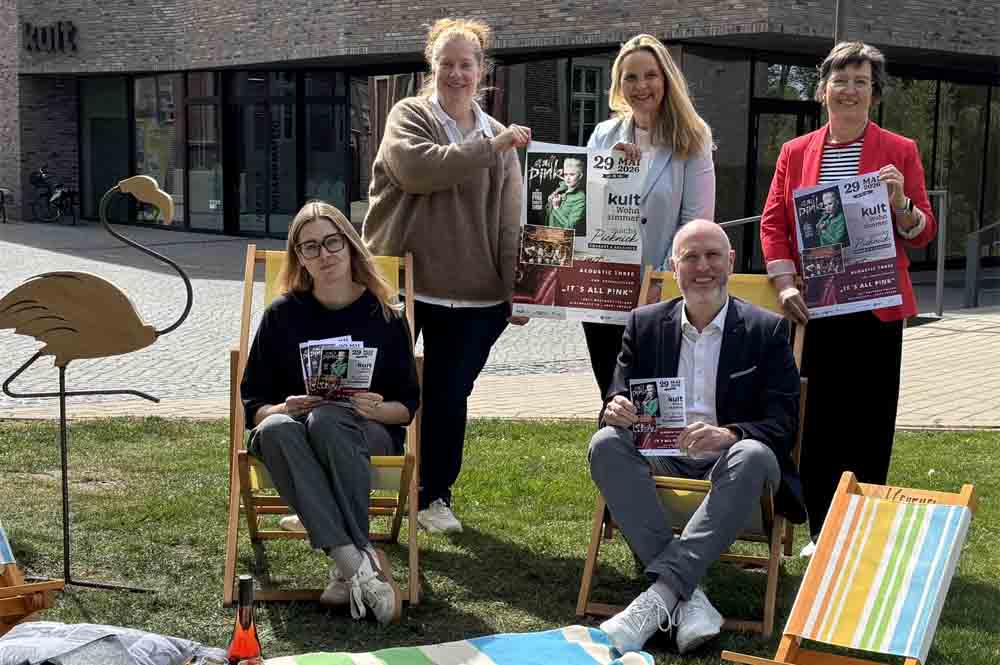 Karina Wozniak-Arends (Stadtmarketing Vreden), Silke Röhling und Ute Isferding (kult Westmünsterland), Markus Thesing (Sparkassenstiftung Vreden), Jutta Dechering (Stadt Vreden)