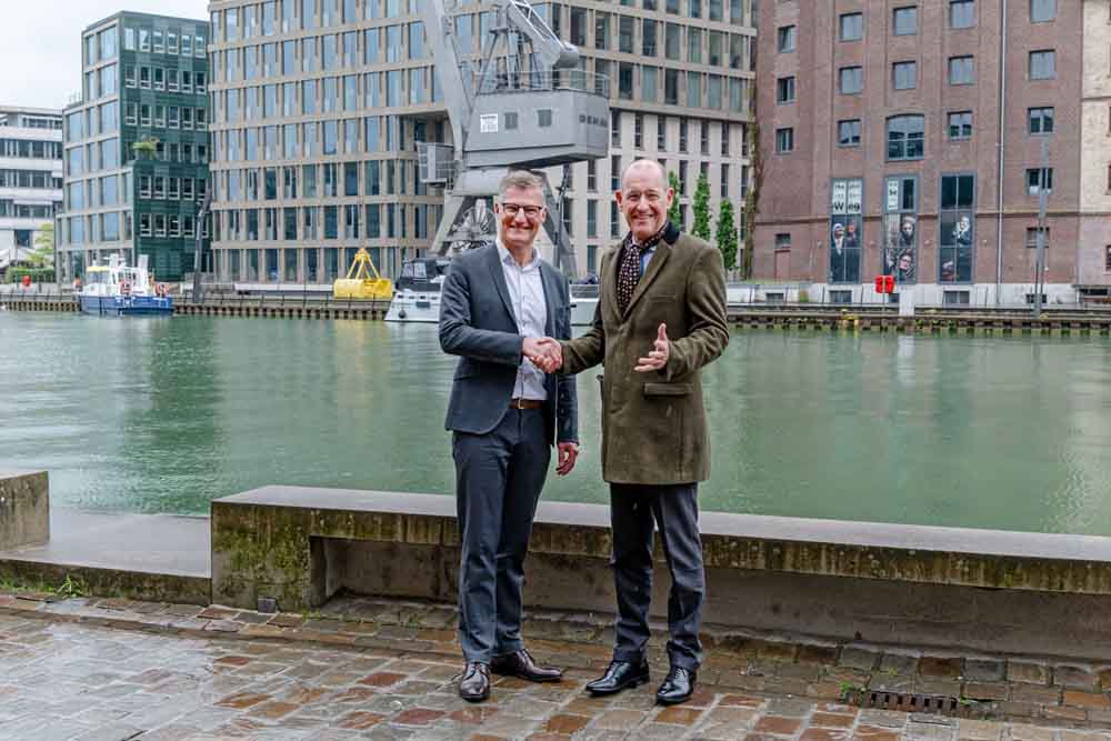 Münsters Oberbürgermeister Tilman Fuchs und Hengelos Bürgermeister Sander Schelberg