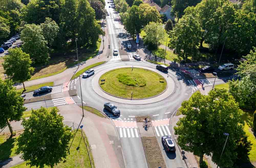 Luftbild Kreisverkehr von-Esmarch-Straße