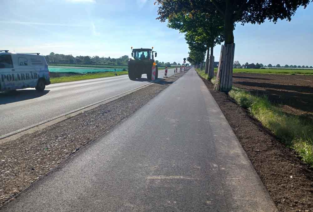 Blick auf den sanierten Streckenabschnitt