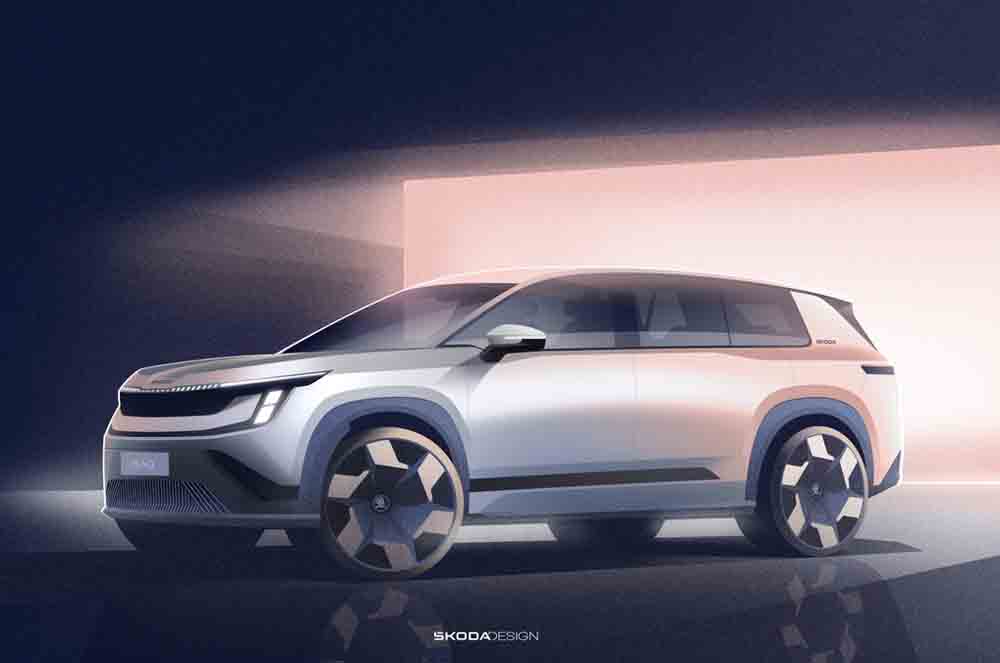 Erste Exterieurskizzen des neuen Skoda Peaq