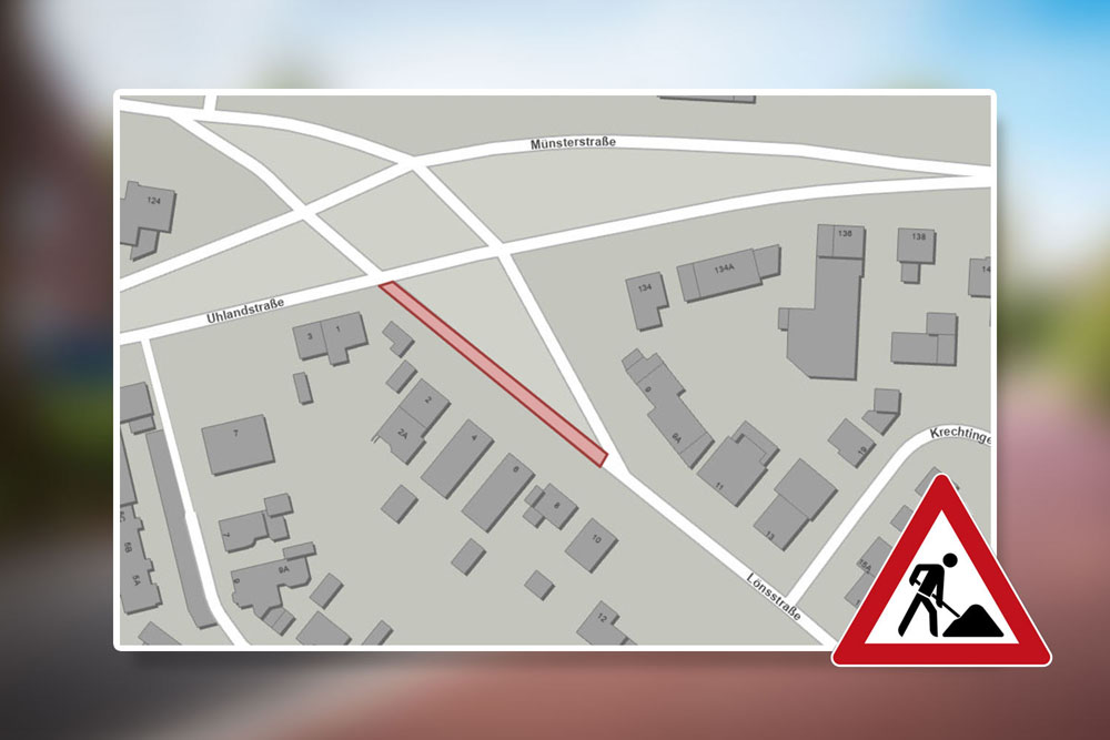 Karte zur Sperrung der Lönsstraße