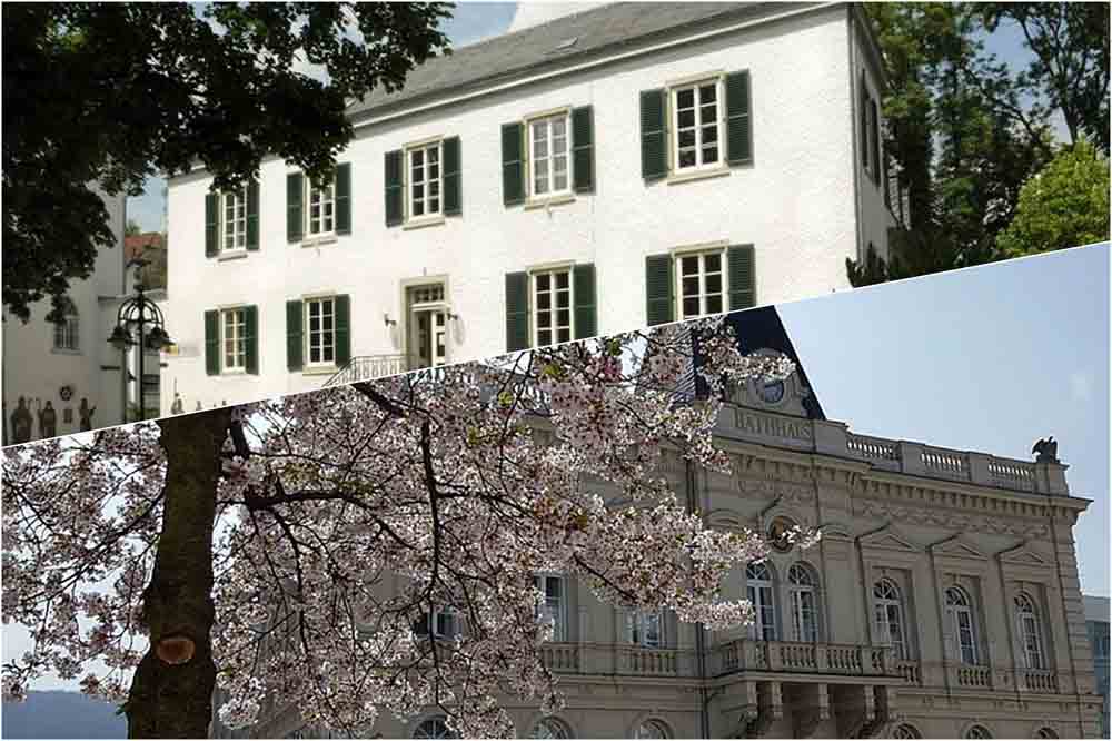 Collage der Stadtbücherei am Alten Rathausplatz in Iserlohn und der Zweigstelle in Letmathe
