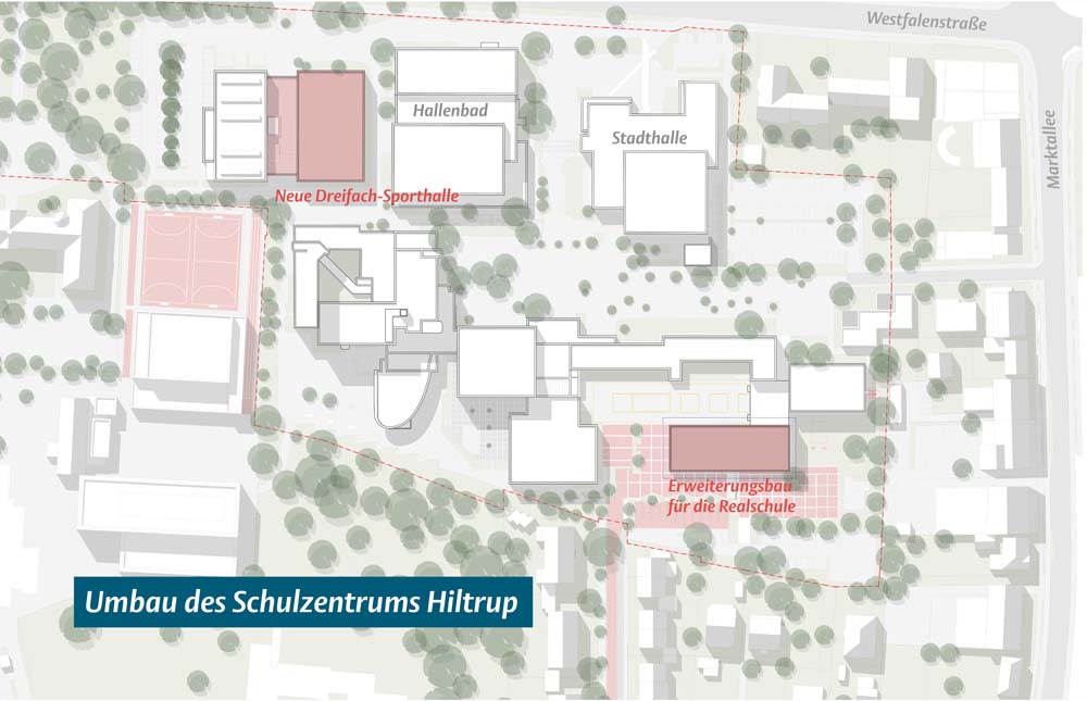 Lageplan zum geplanten Umbau