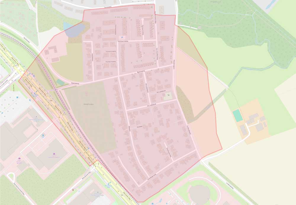 Karte des Evakuierungsgebiet s am Rikeweg