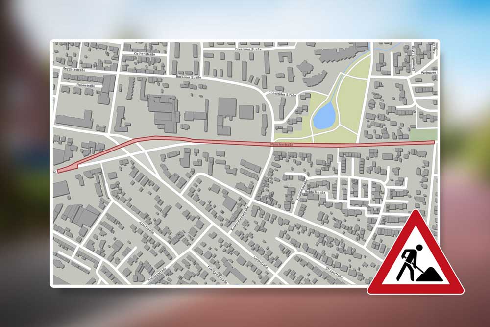 Karte des betroffenen Bereichs