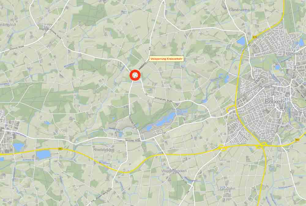 Die rot eingekreiste Stelle wird für die Dauer der Bauarbeiten ab dem 1. Juli gesperrt