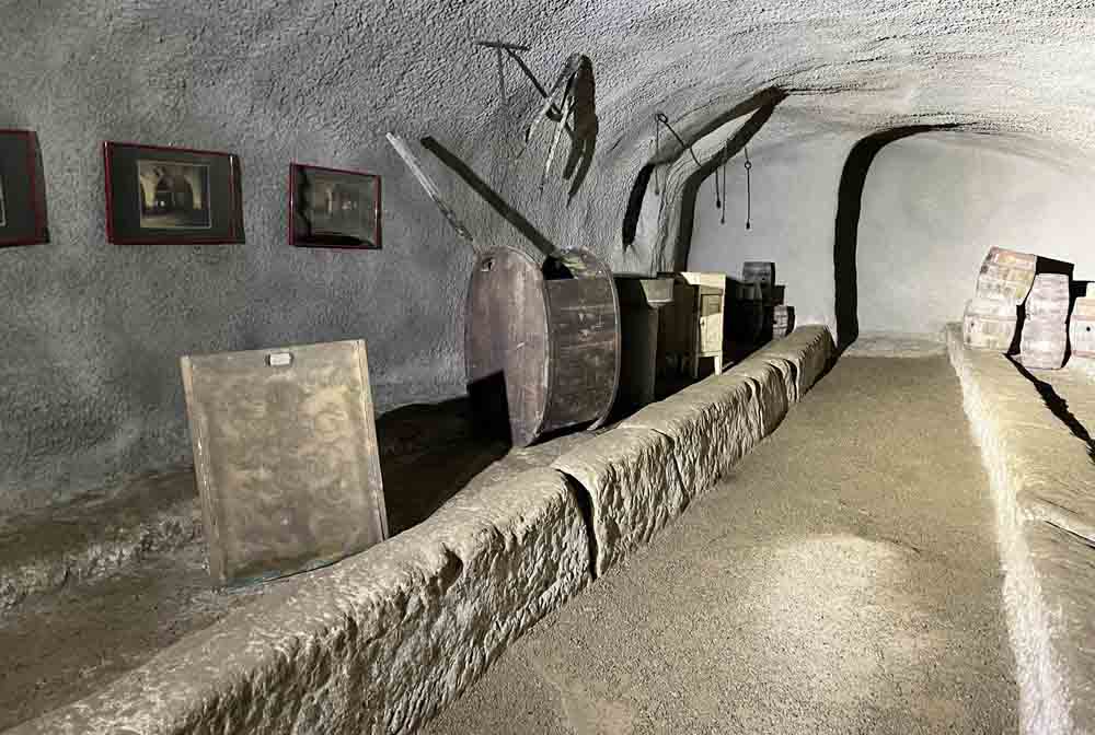 Blick in die Stollenanlagen am Stephansberg