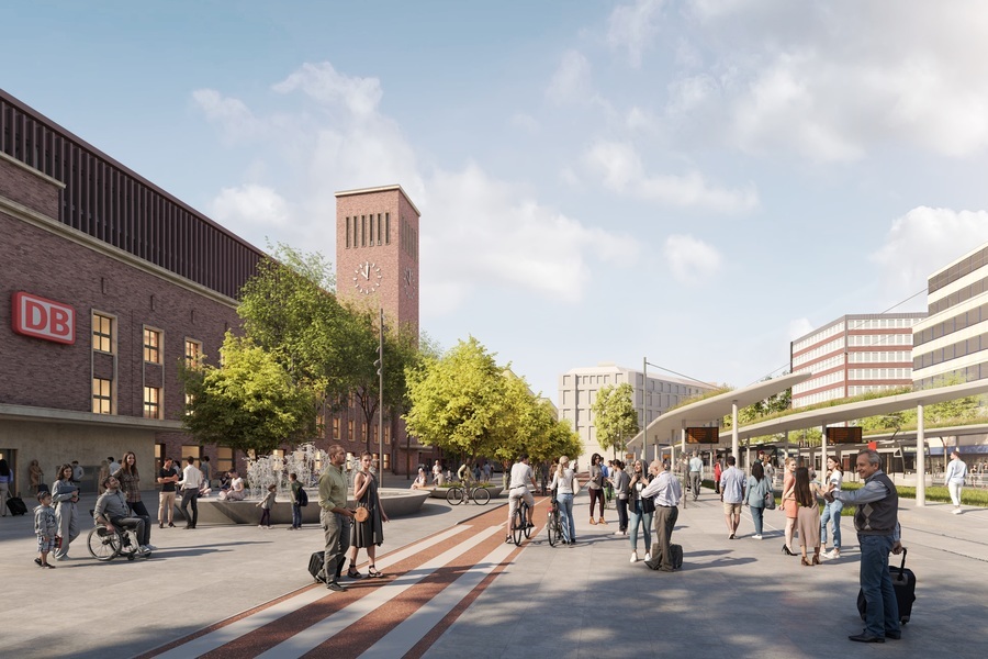 Renderings zur Neugestaltung Konrad-Adenauer-Platz