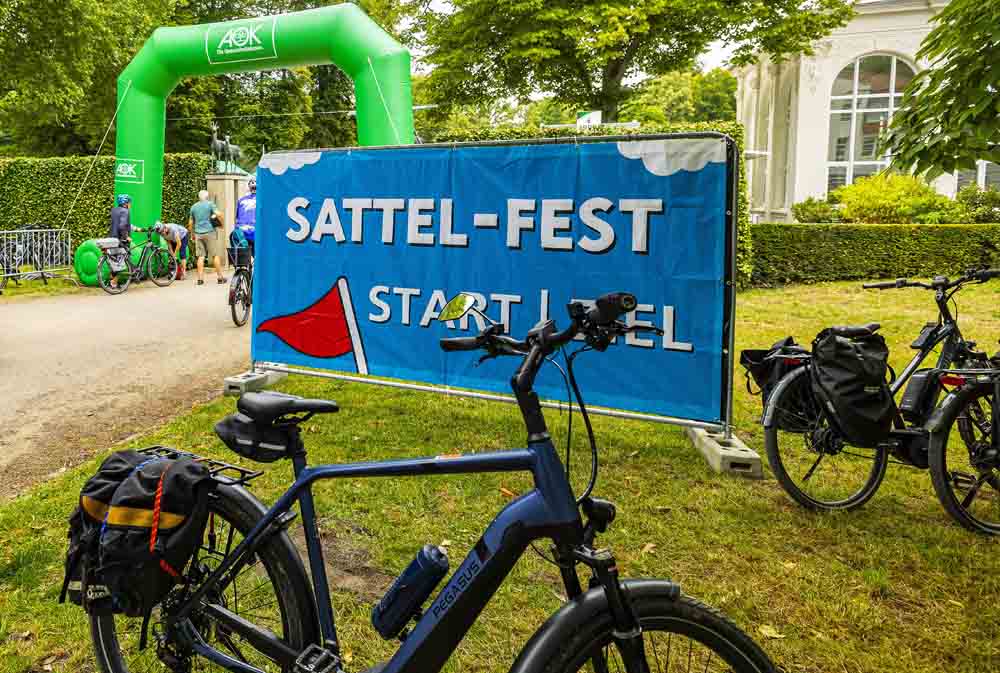 Fahrräder am Startpunkt der Route