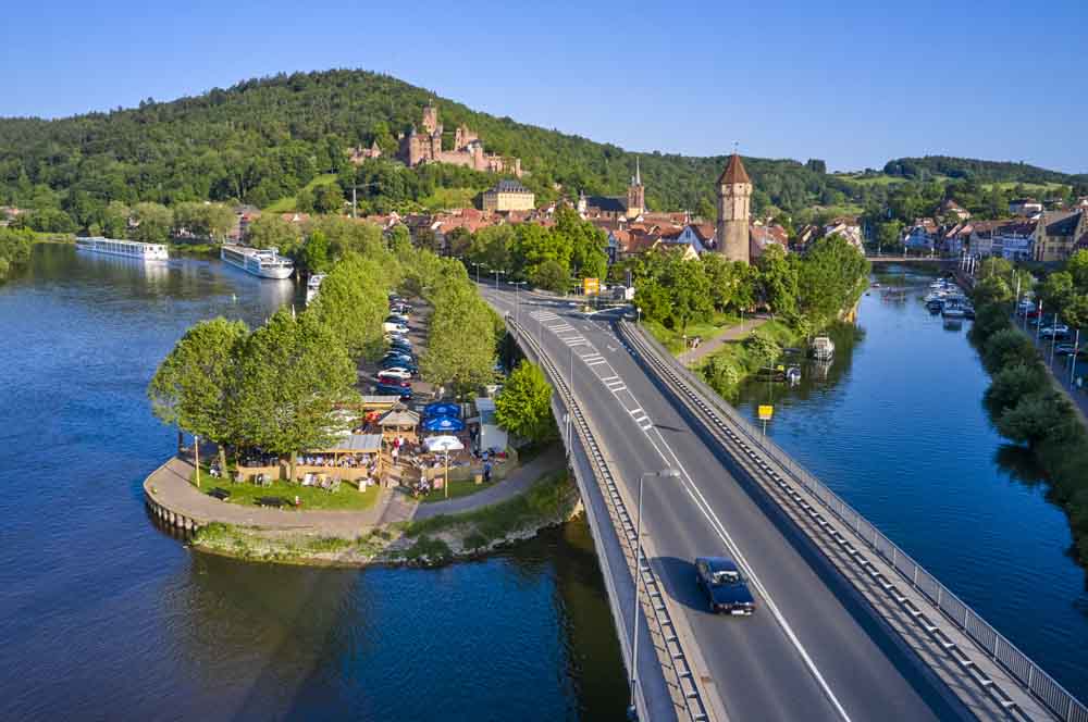 Blick auf die Odenwaldbrücke