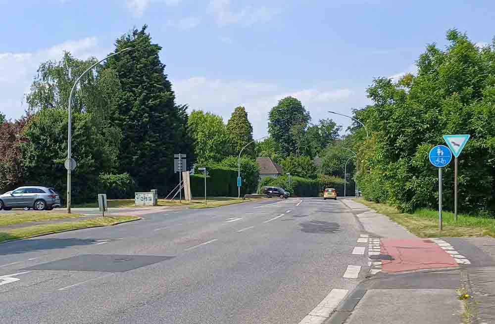 Blick auf den aktuellen Zustand der Viersener Straße