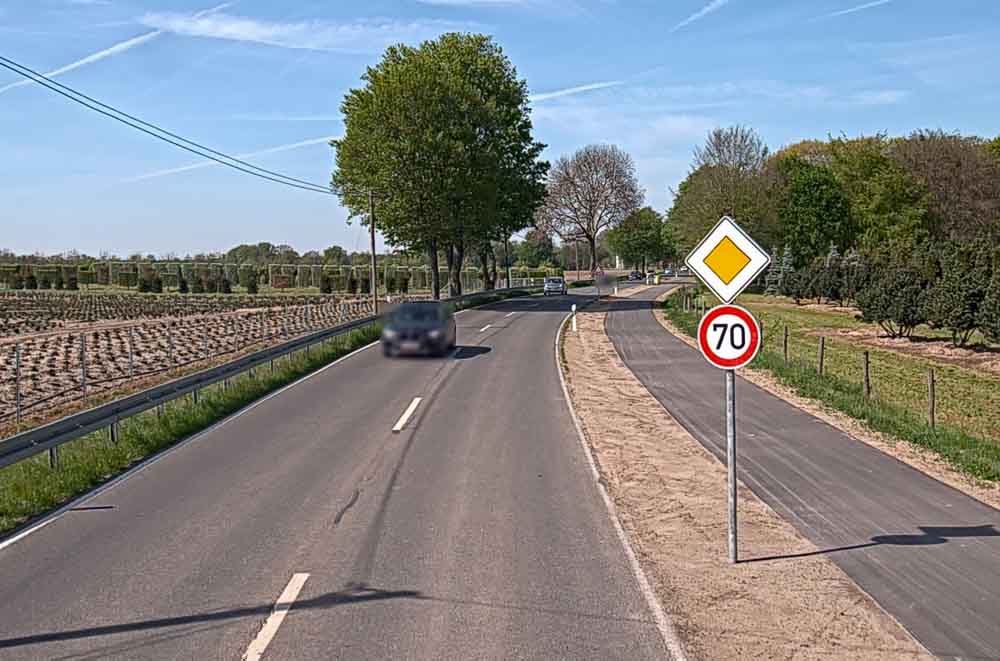 Blick auf die Kreisstraße 3