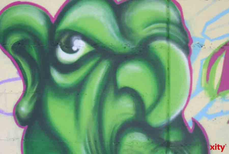 Graffiti mit Kobold-Motiv