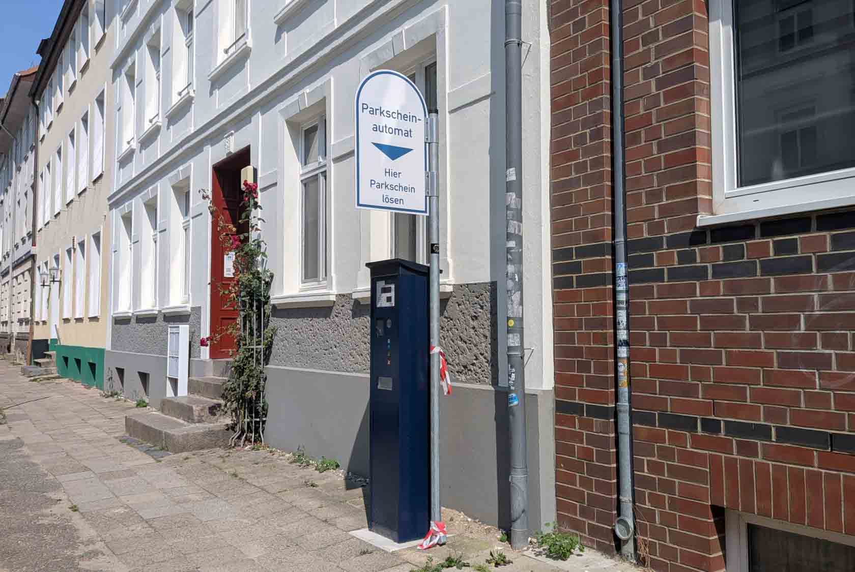 Parkautomate in der Ferdinand-Schultz-Straße