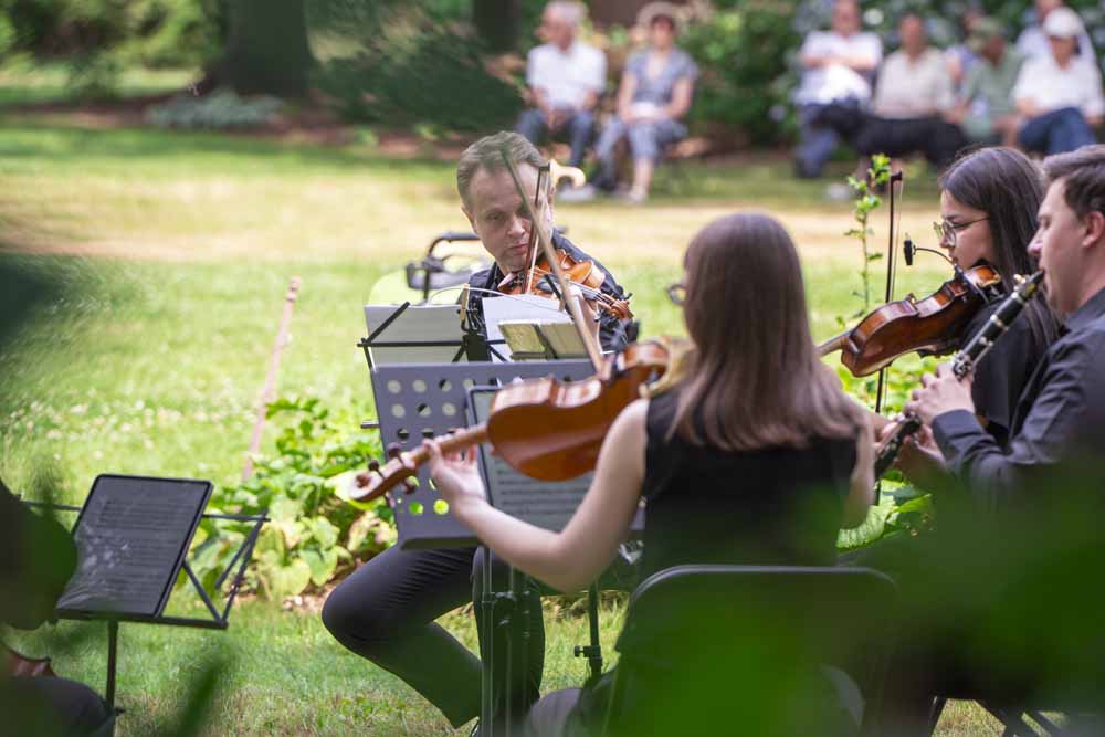 Yaro Quartett bei einem Konzert im Freien