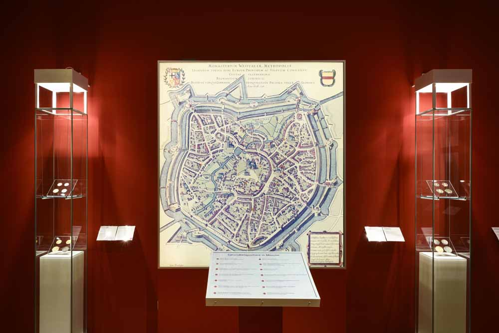 Blick in den Ausstellungsraum zum Westfälischen Friedensschluss