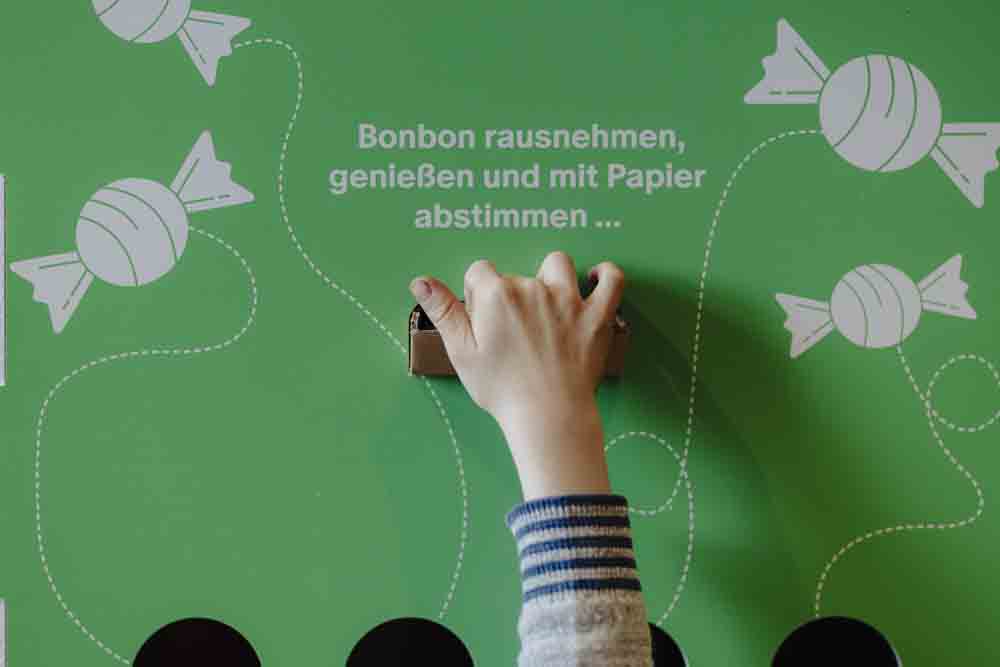 Bonbonpapier zum Abstimmen