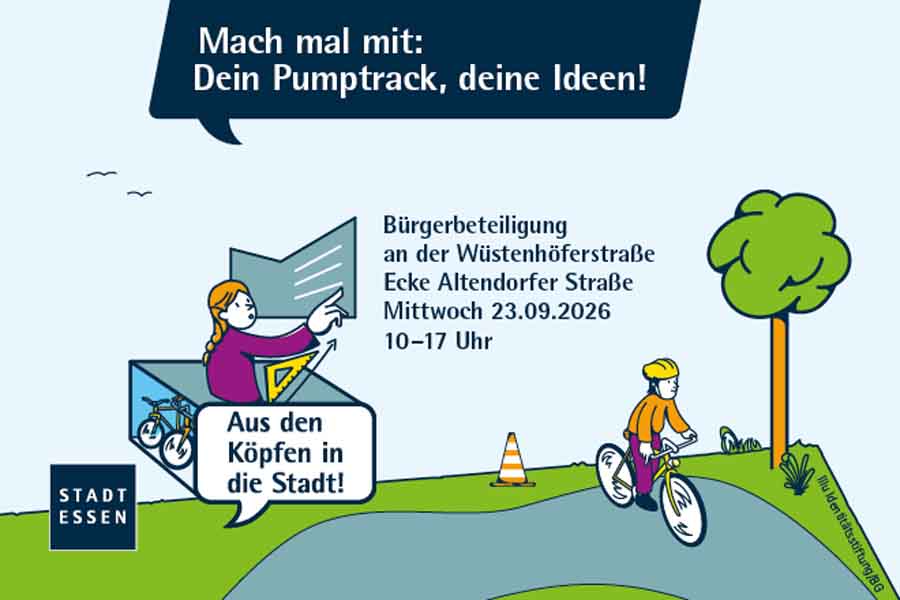 Plakat zur Bürgerbeteiligung für neue Pumptrack-Anlage