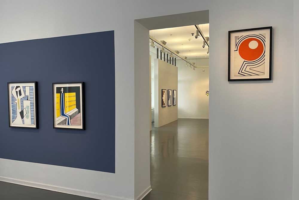 Blick in die Sonderausstellung mit Arbeiten von Ernst Geitlinger